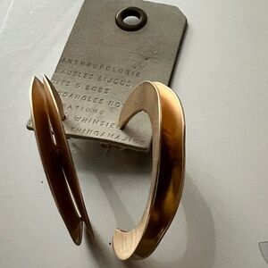 Anthropologie - gold hoop earrings